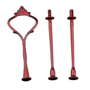 three tier stand handles red